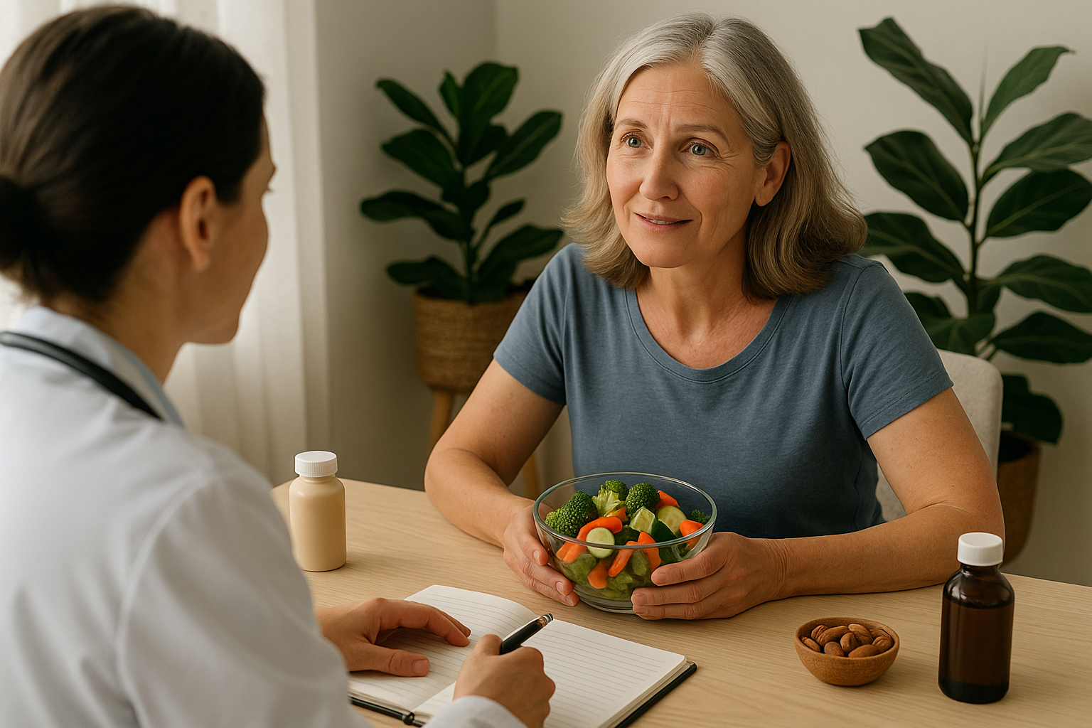 Functional medicine consultation focused on nutrition and lifestyle support for women