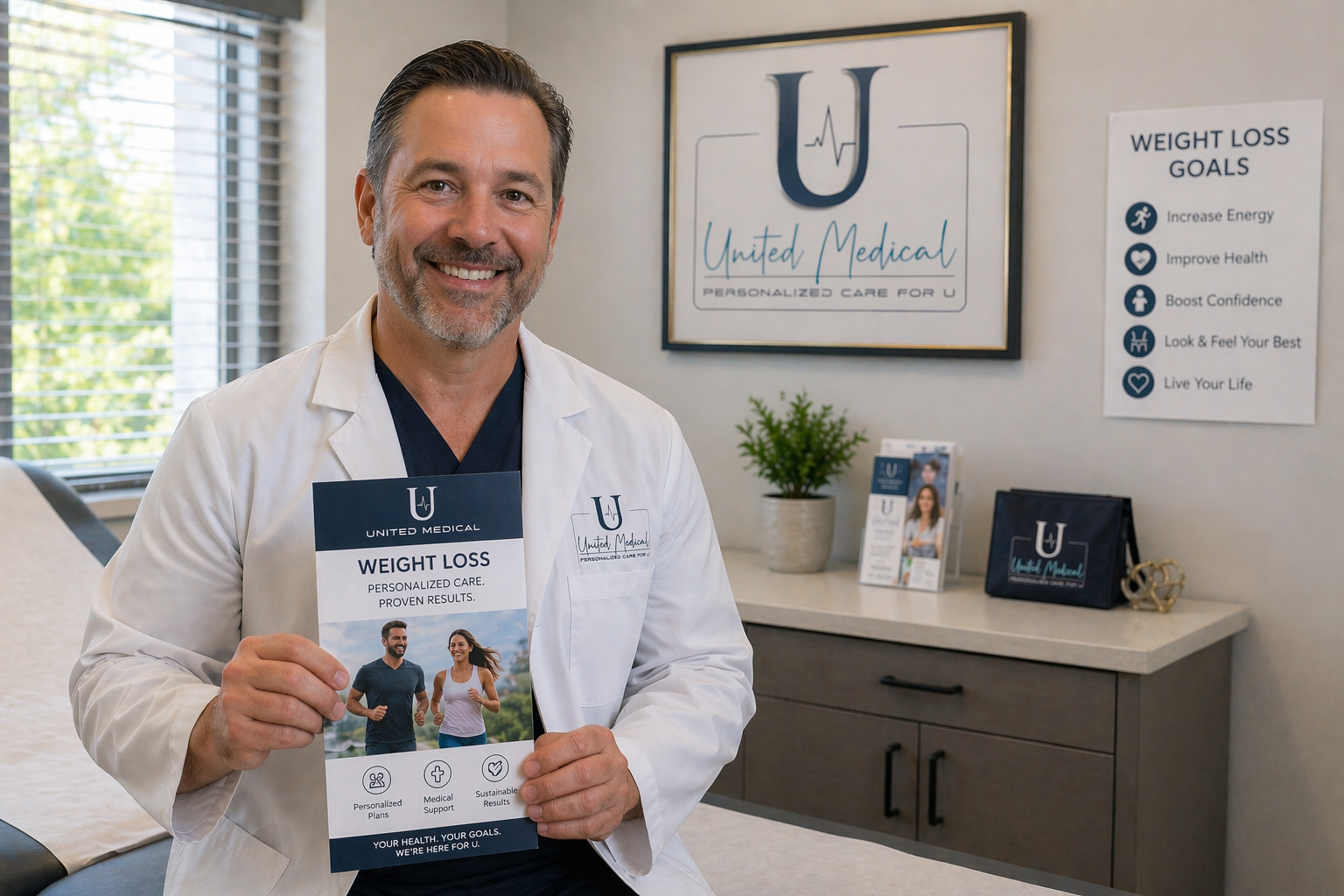 Clinician and patient reviewing a nutrition plan