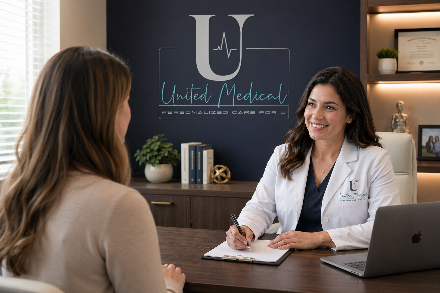 Patient meeting with clinician for a medical weight loss consultation